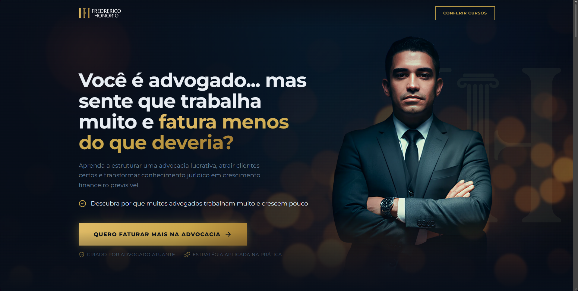 Landing Page Frederico Honório